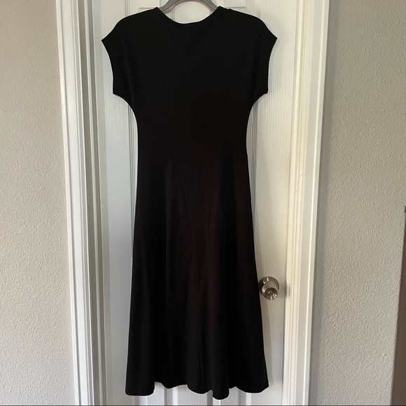 NWOT Anthropologie Maeve black ponte knit Amelia midi dress - Picture 7 of 11